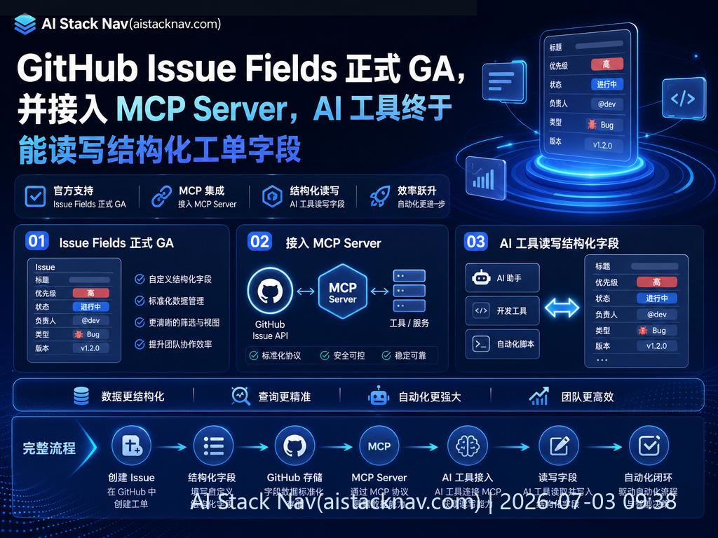 GitHub Issue Fields 与 AI 工具结构化工单管理