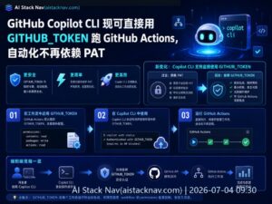 GitHub Copilot CLI 使用 GITHUB_TOKEN 自动化示意