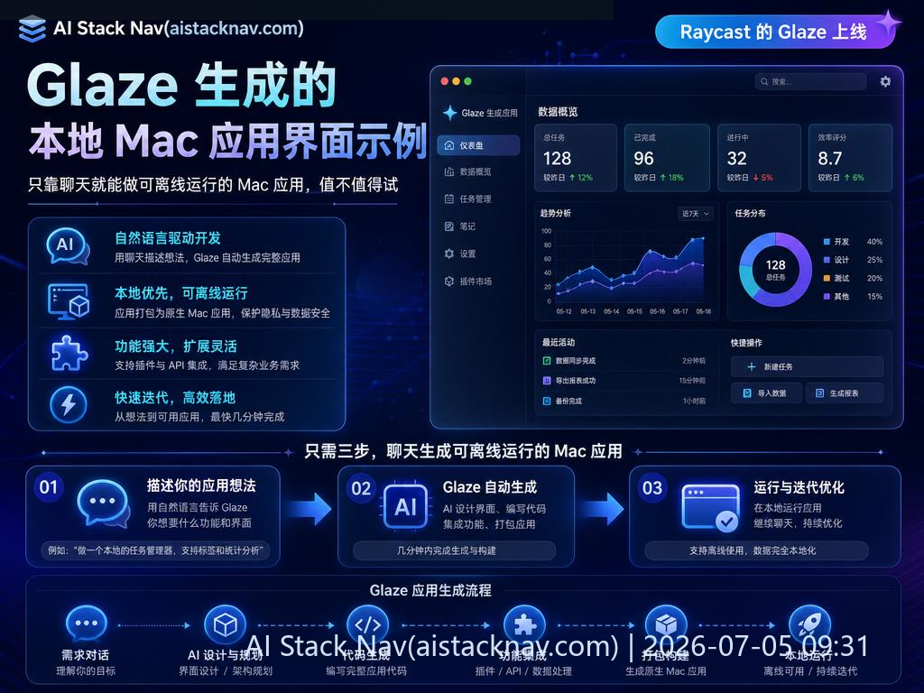 Glaze 生成的本地 Mac 应用界面示例