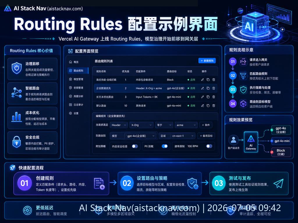 Routing Rules 配置示例界面