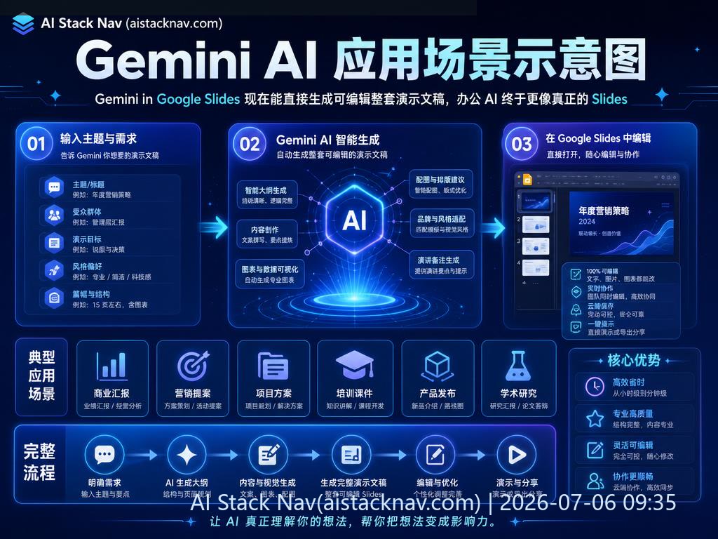 Gemini AI 应用场景示意图