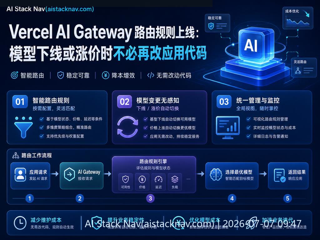 Vercel AI Gateway 路由规则科技感封面