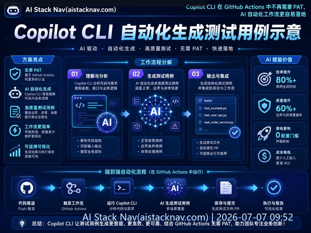 Copilot CLI 自动化生成测试用例示意