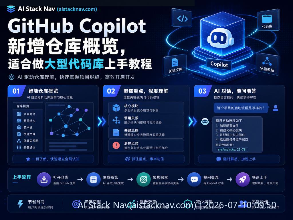 GitHub Copilot 仓库概览功能科技感封面