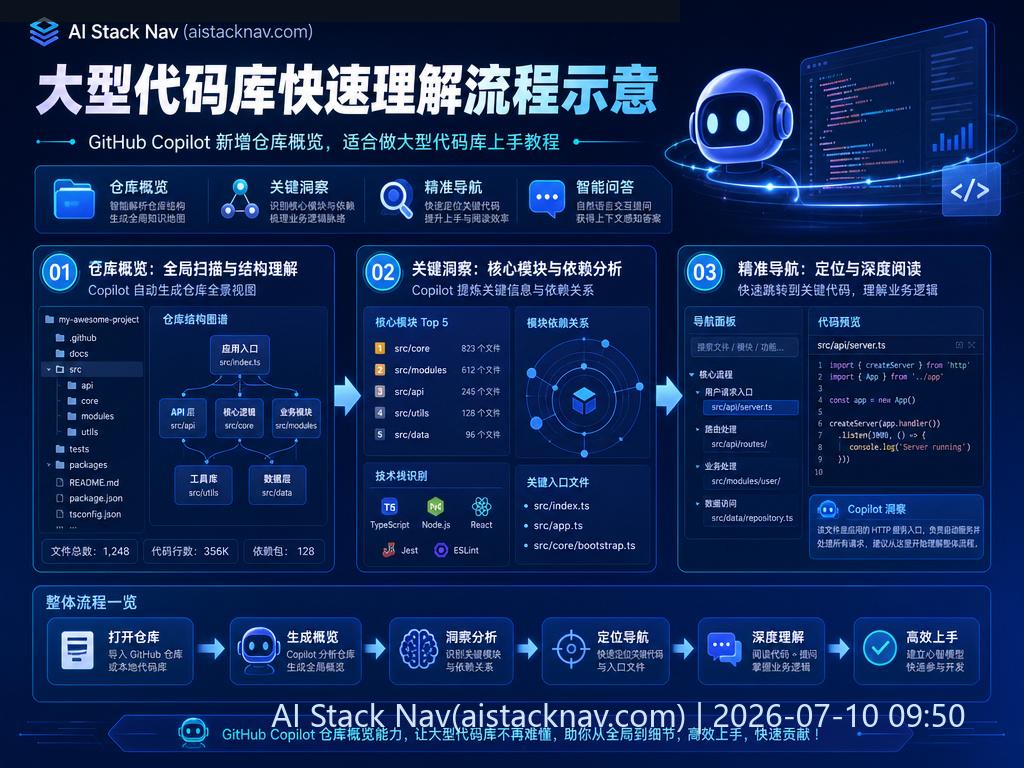 大型代码库快速理解流程示意
