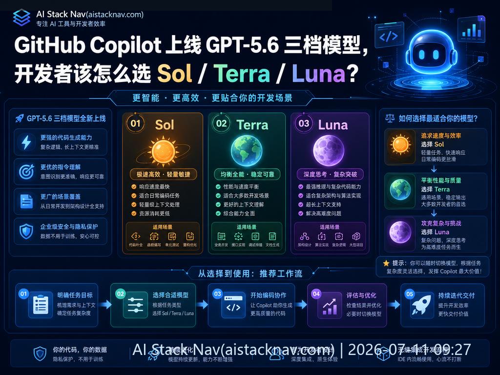 GitHub Copilot GPT-5.6 三档模型发布