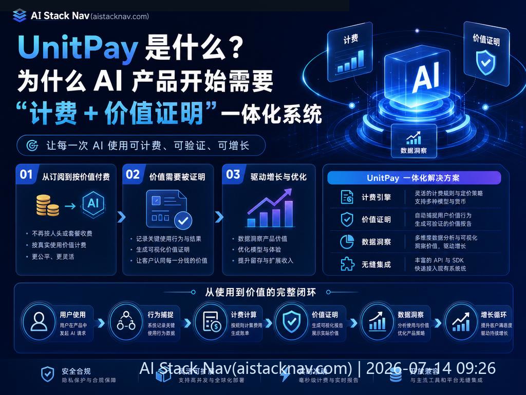 UnitPay AI计费与价值证明系统科技感封面