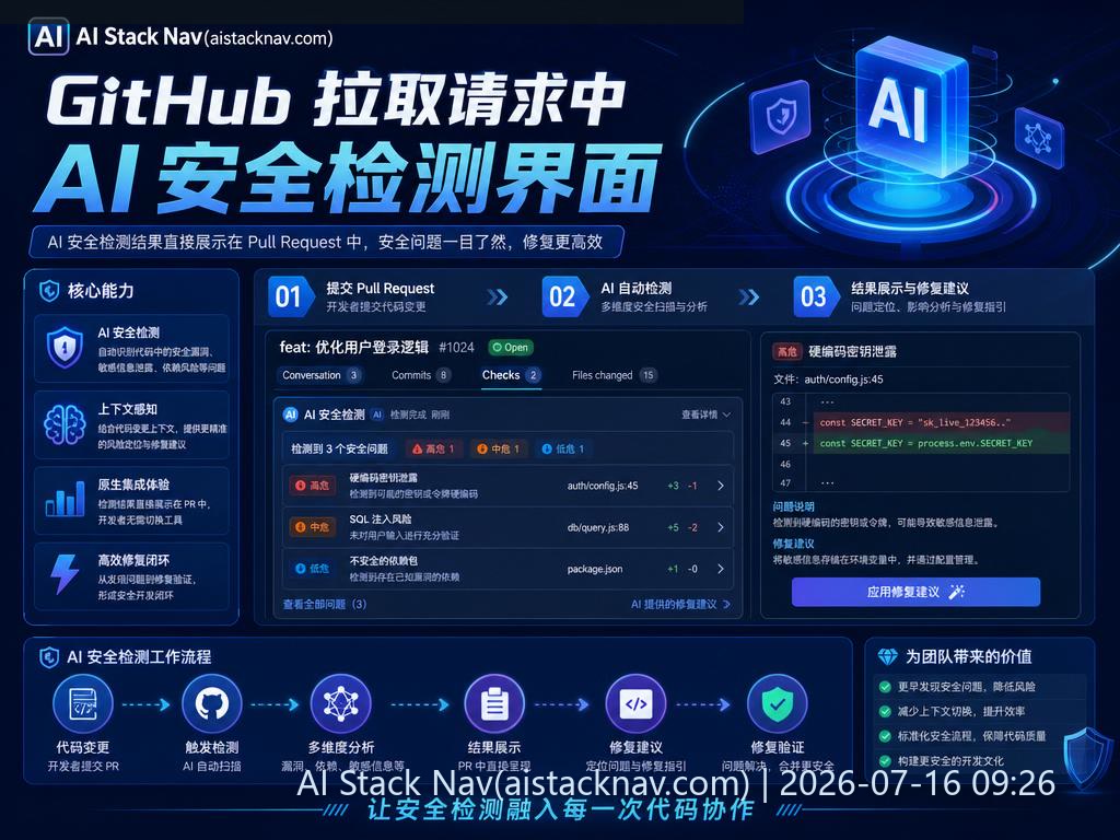 GitHub AI security detections now surface directly in pull requests 科技感课程封面海报配图 1