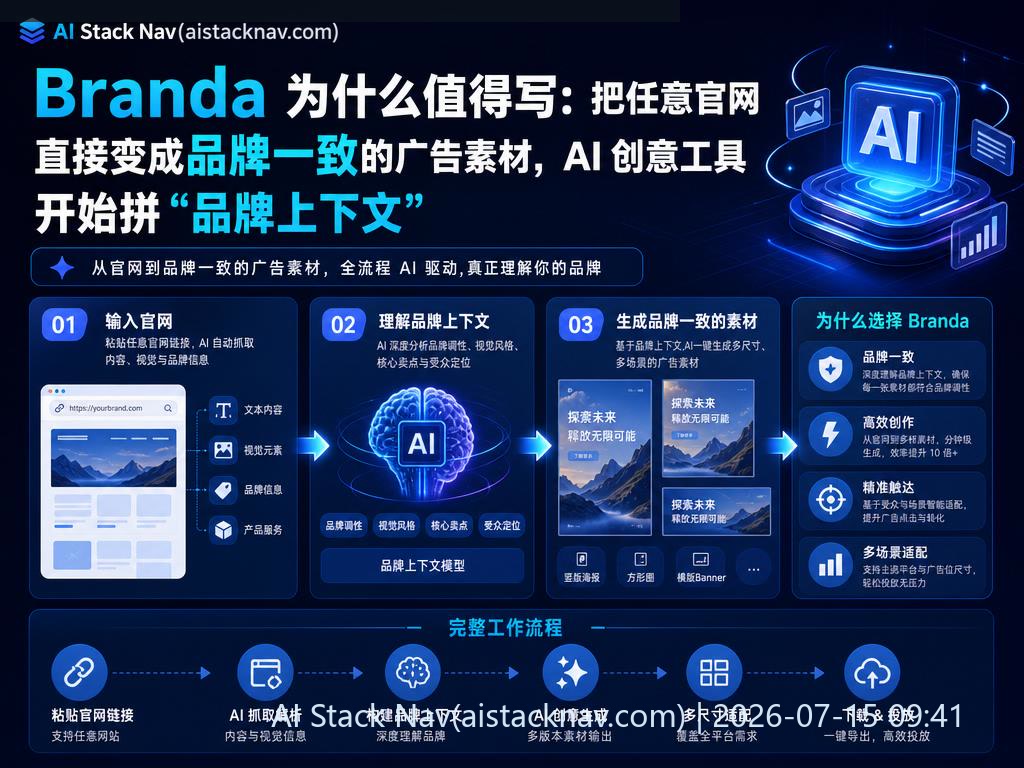 Branda AI品牌广告制作工具科技感封面