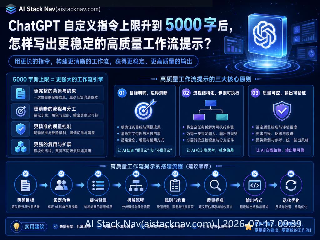 ChatGPT 自定义指令升级科技感封面