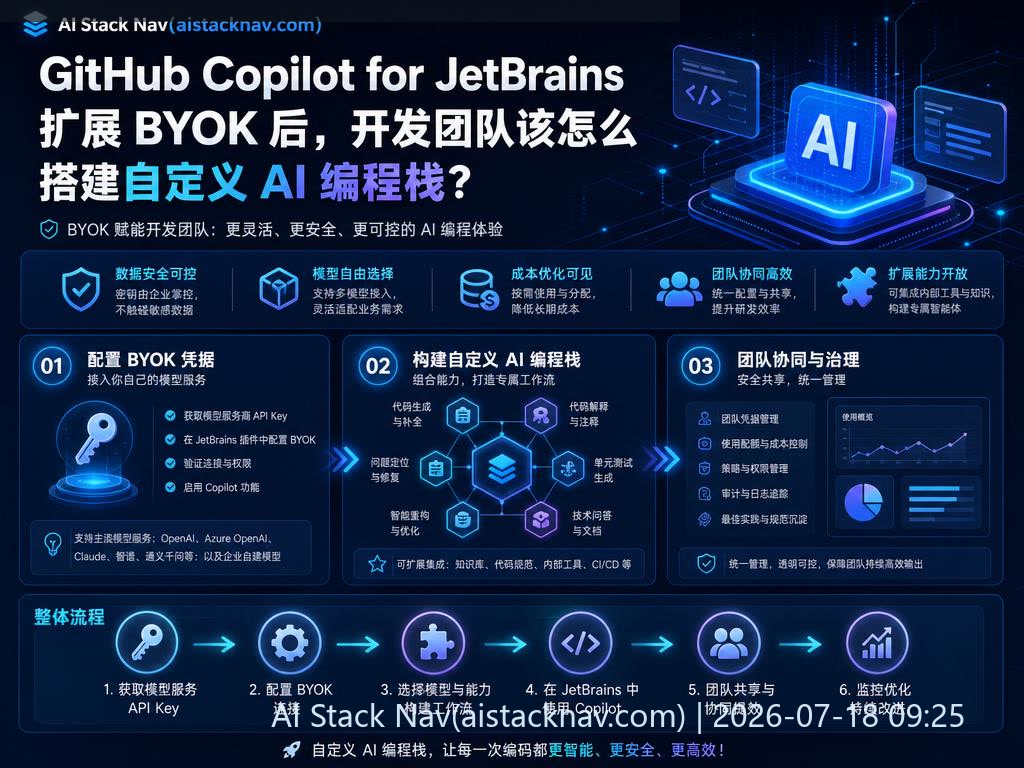 GitHub Copilot for JetBrains BYOK 自定义 AI 编程栈