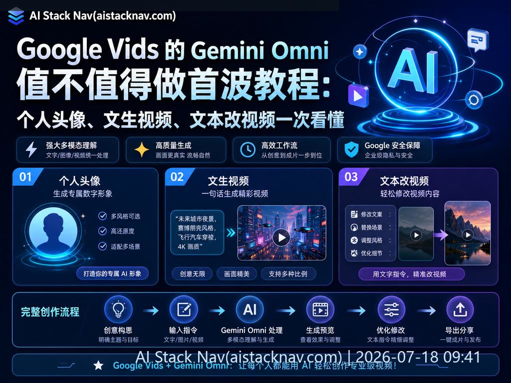 Google Vids Gemini Omni AI视频教程封面