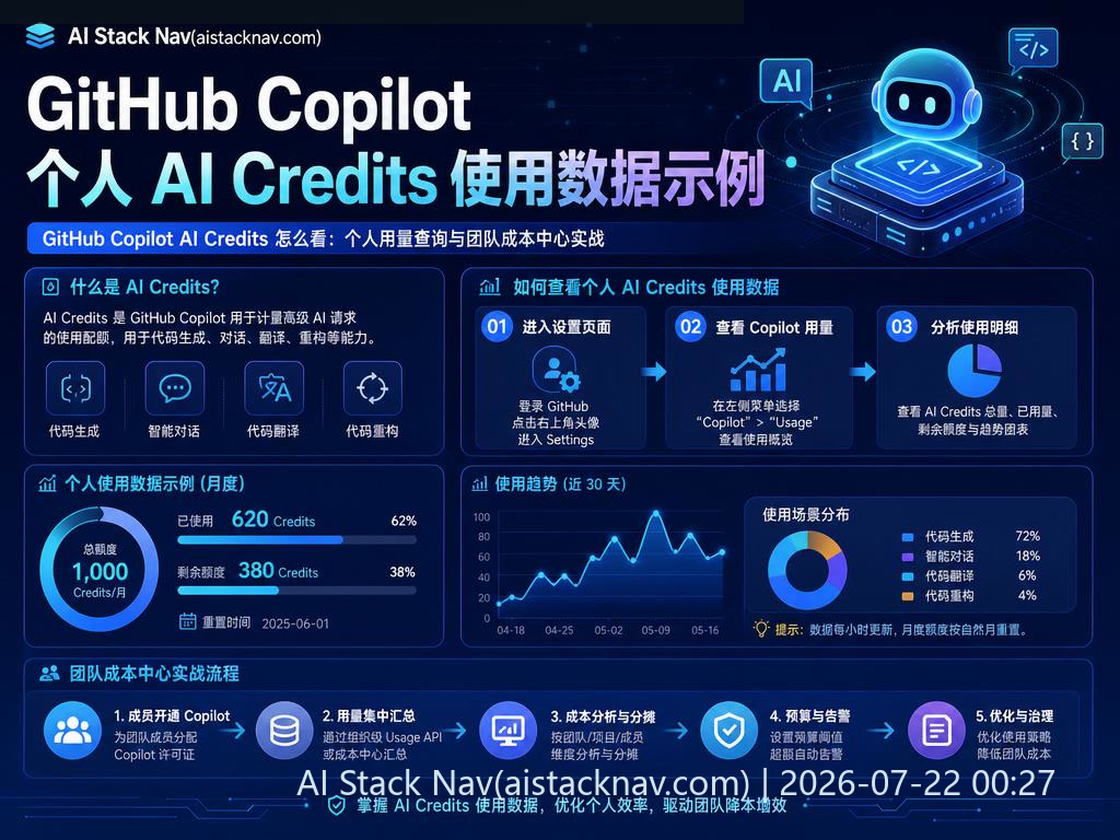 GitHub Copilot AI Credits 使用数据图表