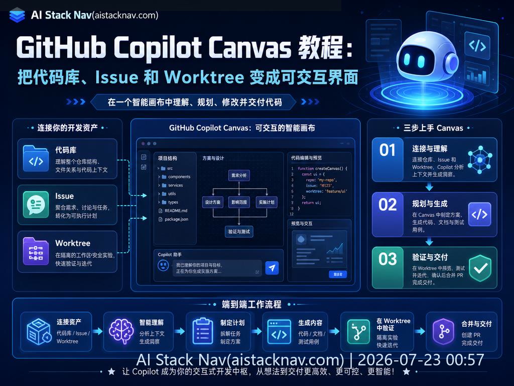 GitHub Copilot Canvas 科技感封面图