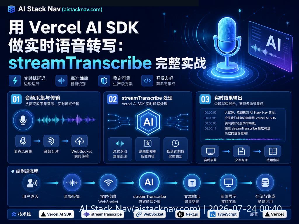 Vercel AI SDK 实时语音转写