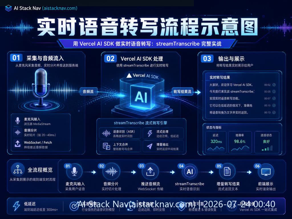 实时语音转写流程示意图