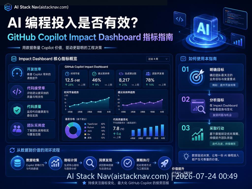 GitHub Copilot Impact Dashboard 科技感封面