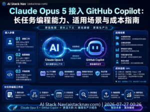 Claude Opus 5 接入 GitHub Copilot 科技感封面