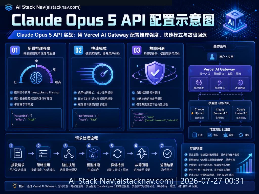 Claude Opus 5 API 配置示意图