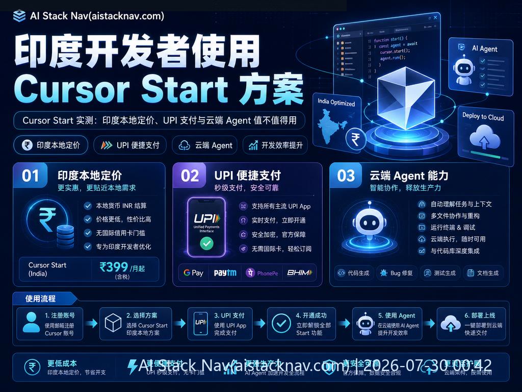 印度开发者使用 Cursor Start 方案的工作场景