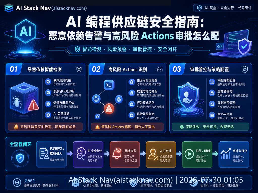 AI 编程供应链安全科技感封面图