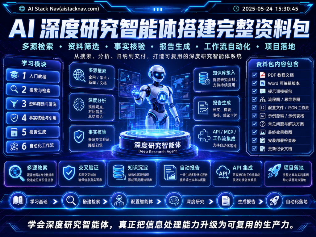 AI 深度研究智能体搭建完整资料包