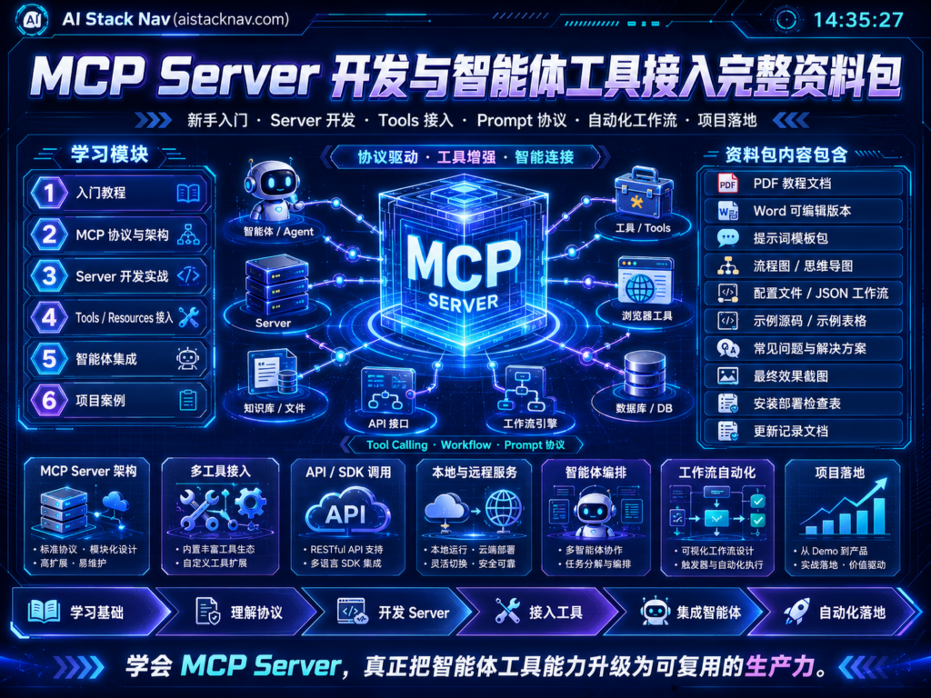 MCP Server 开发与智能体工具接入完整资料包