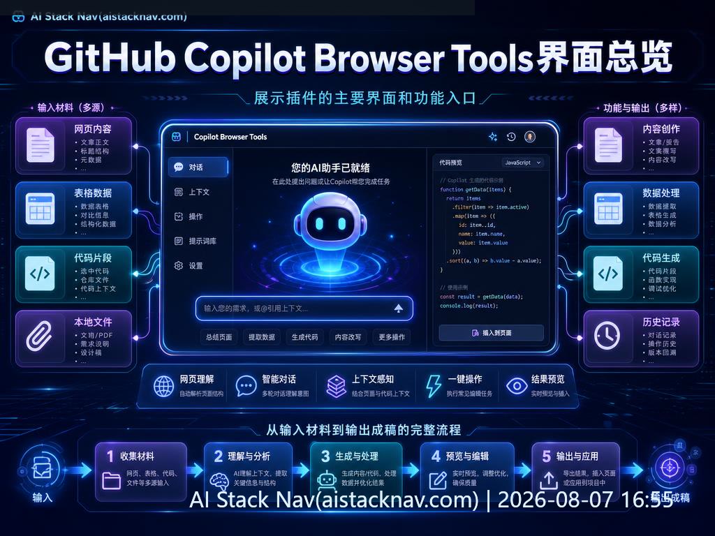 GitHub Copilot Browser Tools 科技感封面