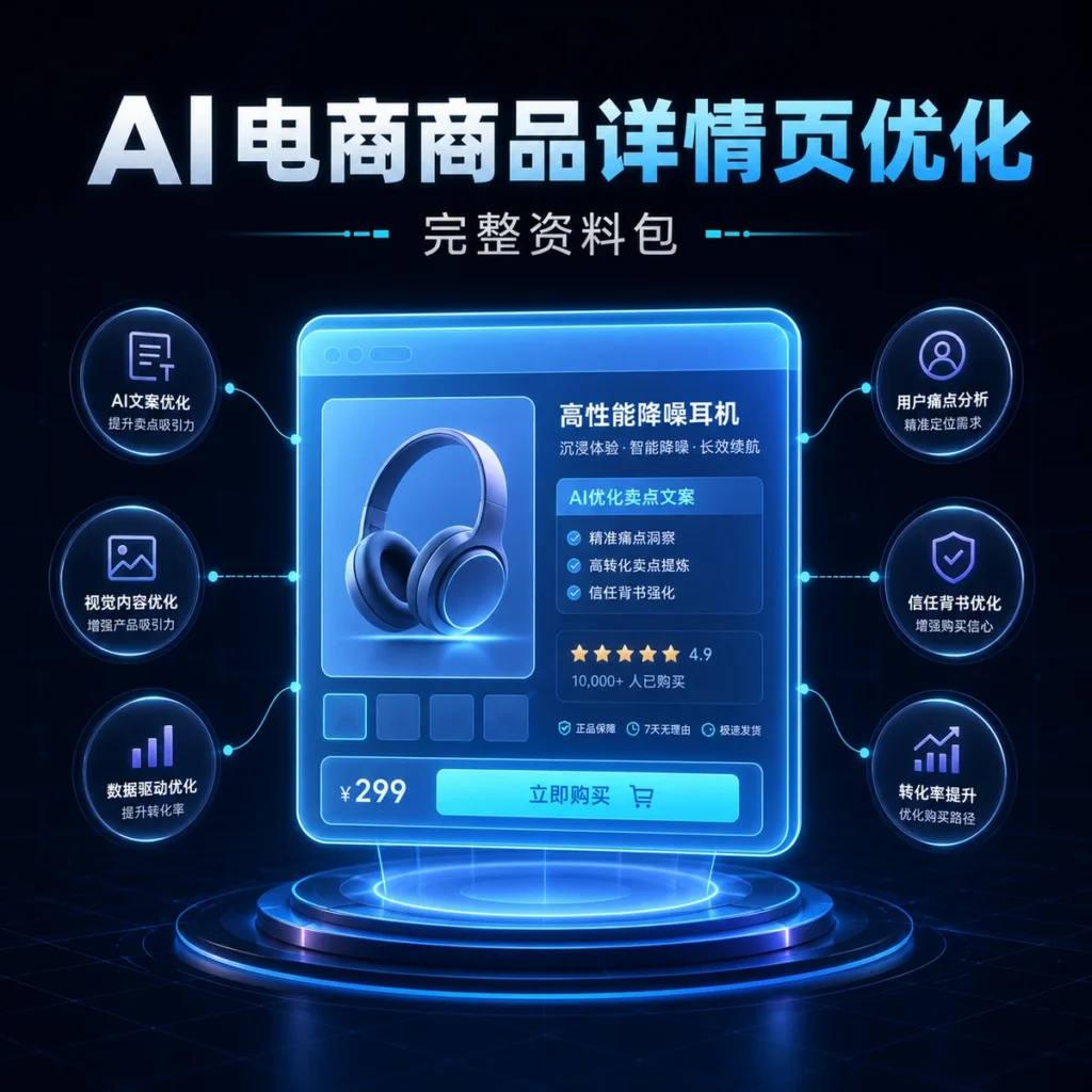 AI电商商品详情页优化完整资料包封面