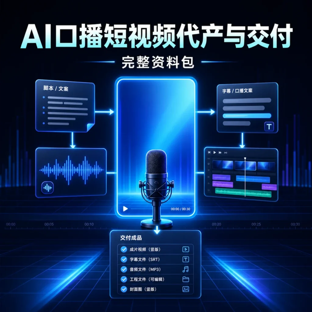 AI口播短视频代产与交付完整资料包封面