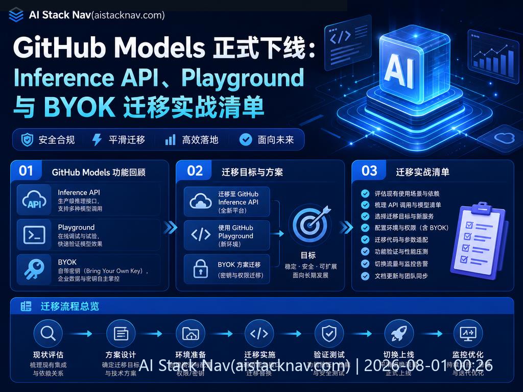 GitHub Models 迁移实战清单科技感封面