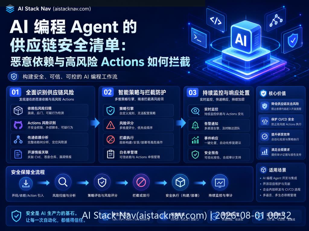 AI 编程 Agent 供应链安全科技感封面
