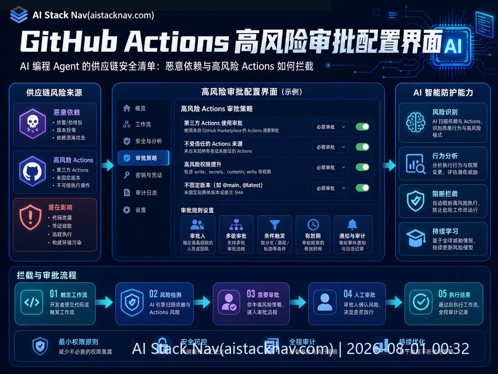 GitHub Actions 高风险审批配置界面