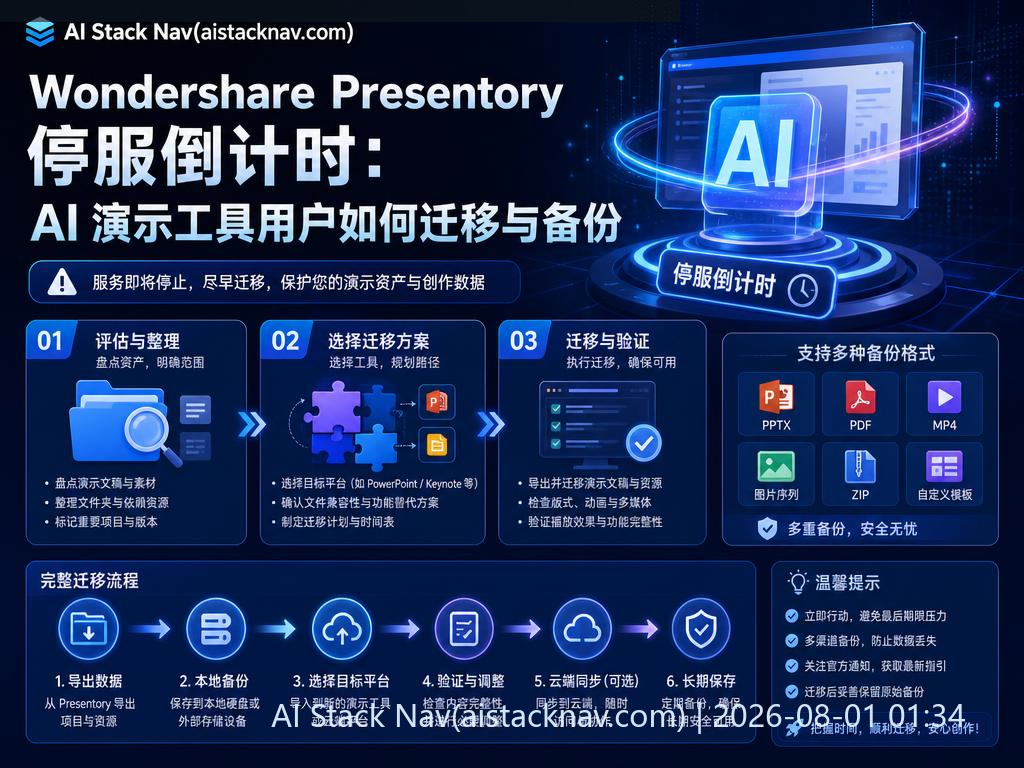 Wondershare Presentory 停服倒计时