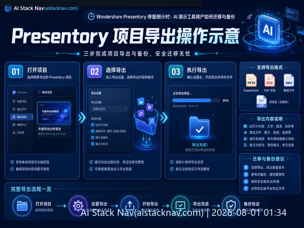 Presentory 项目导出示意图