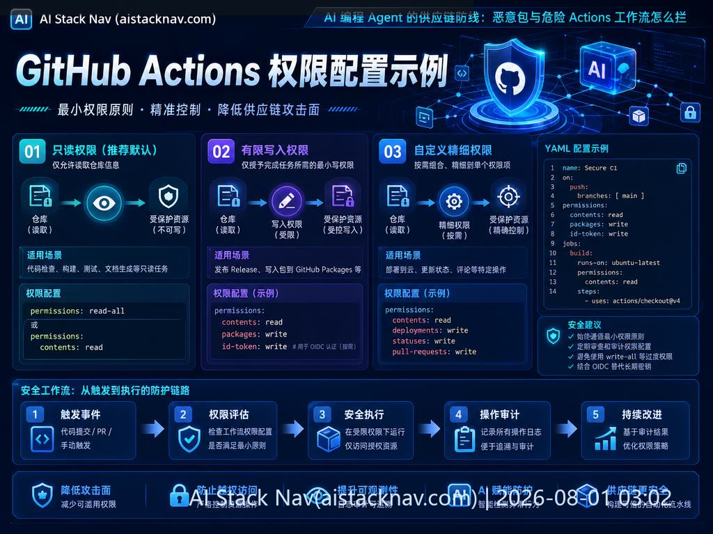 GitHub Actions 权限配置示例