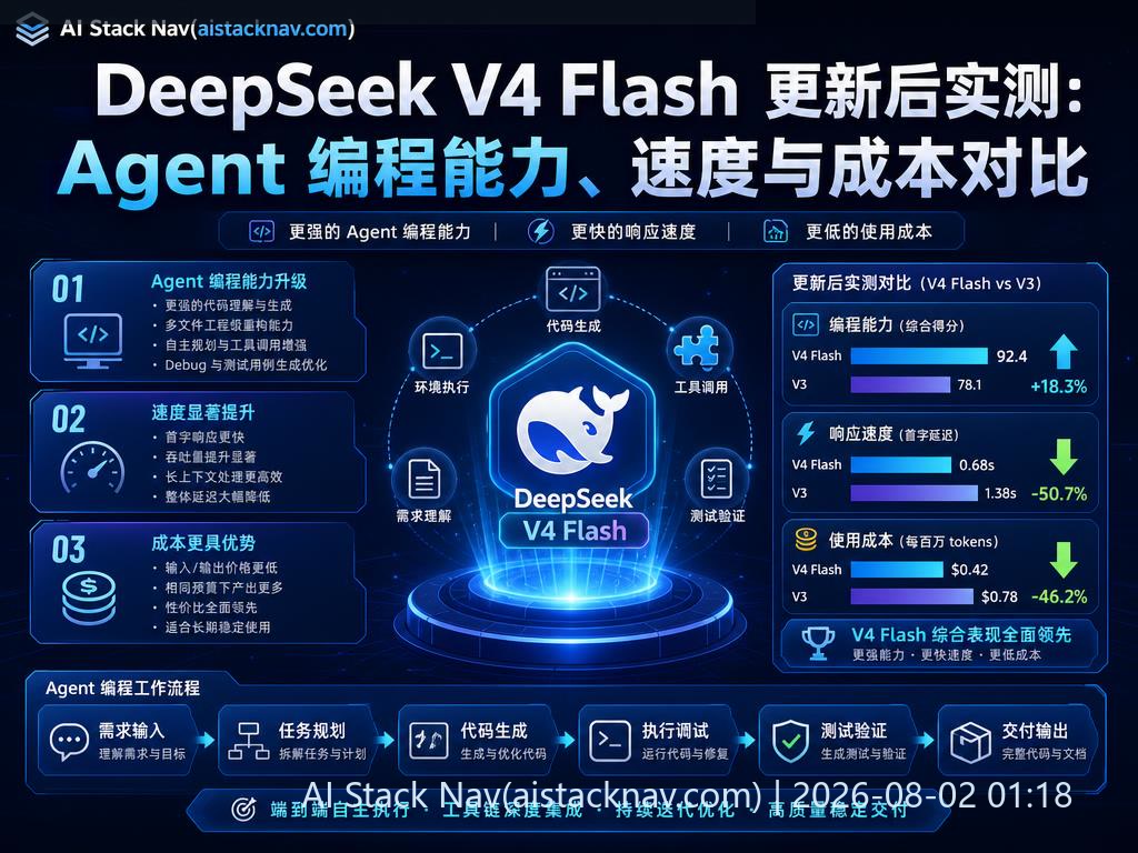 DeepSeek V4 Flash 更新实测封面图