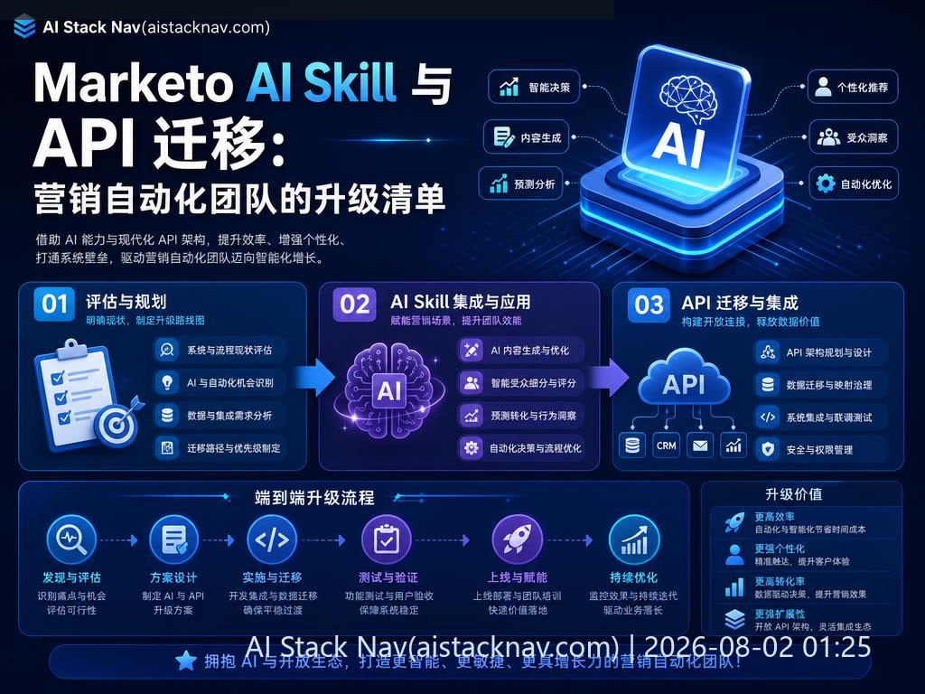 Marketo AI Skill与API迁移升级清单科技感封面