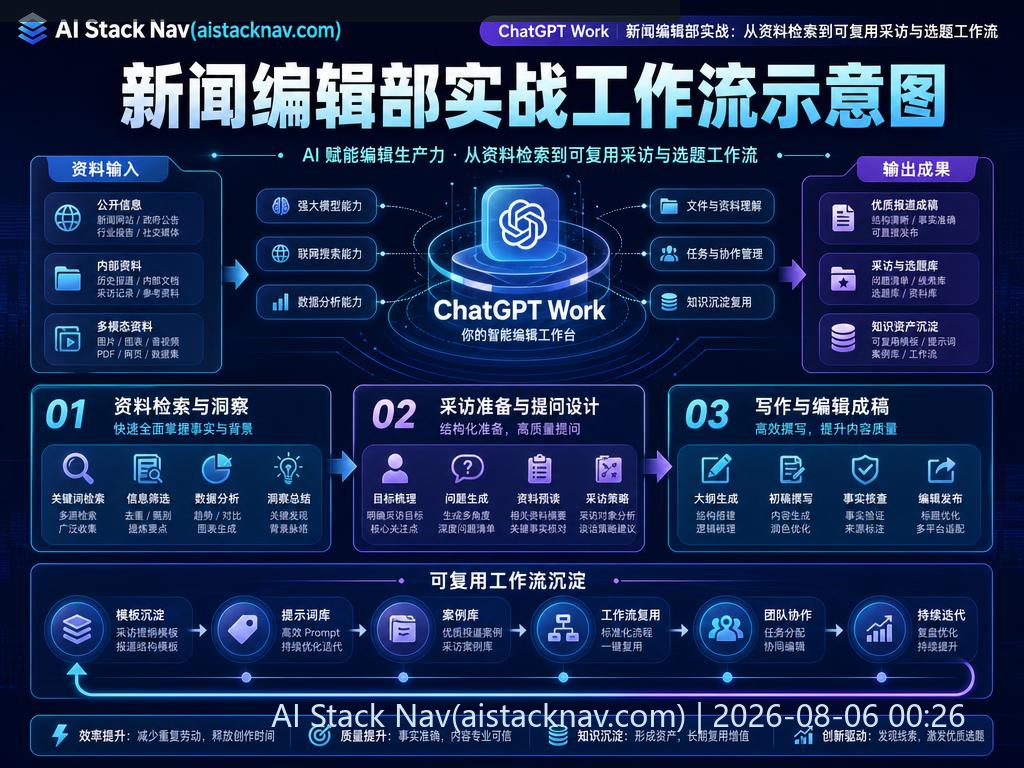 新闻编辑部实战工作流示意图