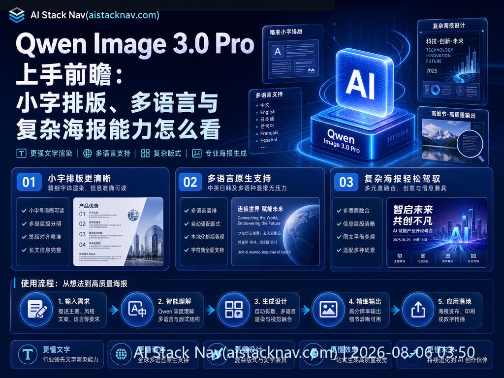 Qwen Image 3.0 Pro 科技感封面海报