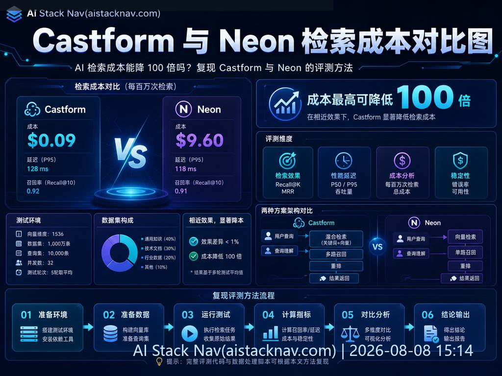 Castform 与 Neon 检索成本对比图