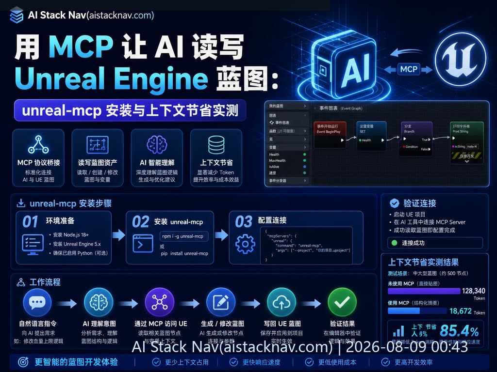 unreal-mcp AI 蓝图读写科技感封面