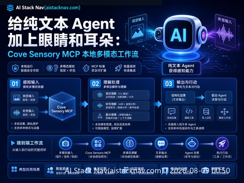 Cove Sensory MCP 本地多模态工作流科技感封面