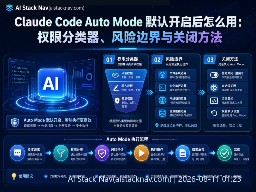 Claude Code Auto Mode 科技感封面