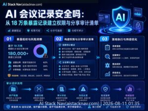AI会议记录安全 科技感封面图