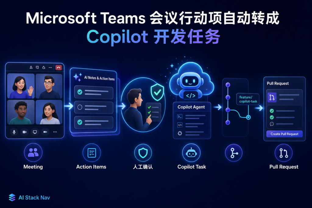 Teams 会议行动项自动转成 GitHub Copilot 开发任务封面