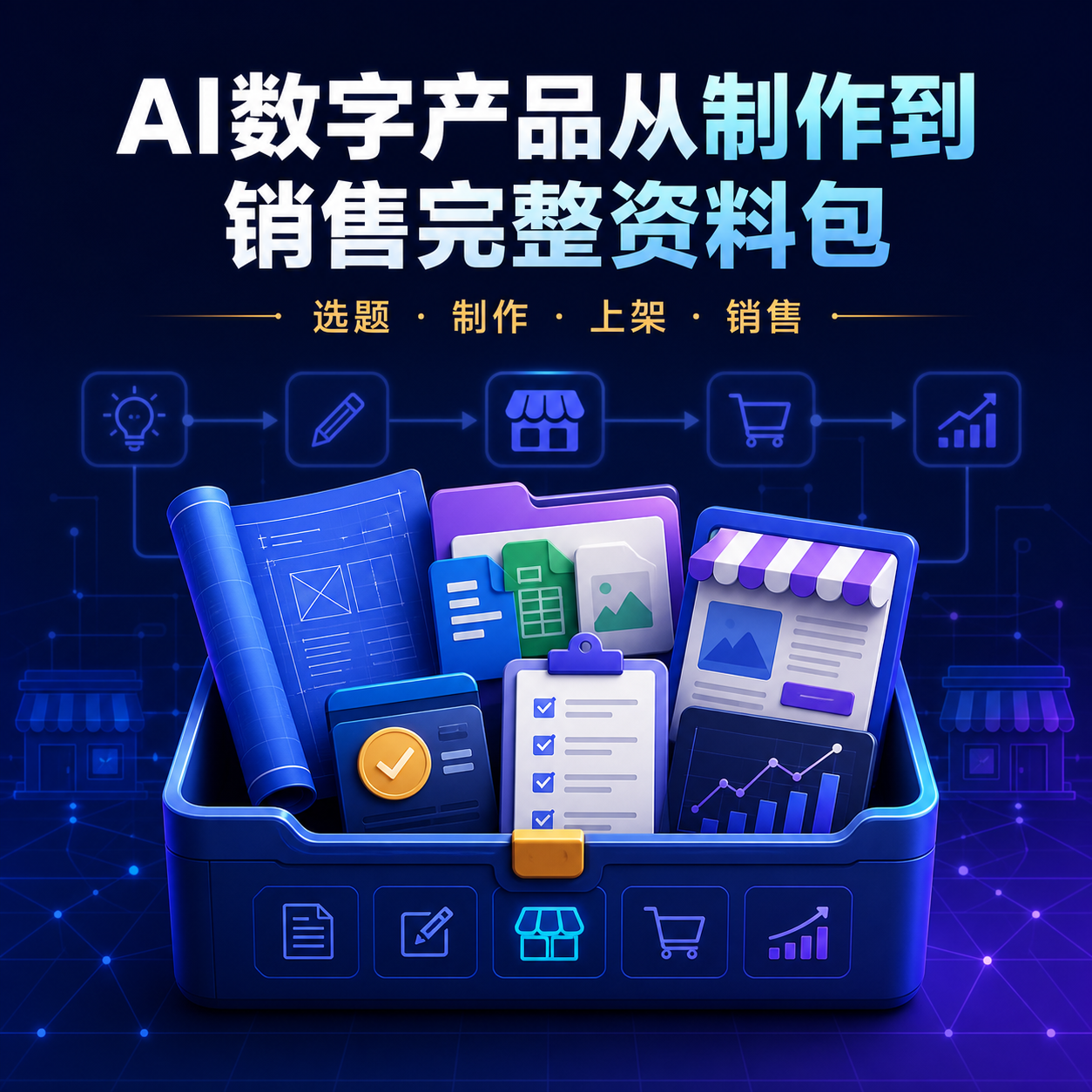 AI数字产品从制作到销售完整资料包封面