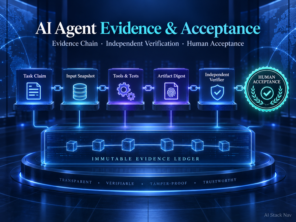 AI Agent Evidence & Acceptance 证据链独立验证与人工验收架构