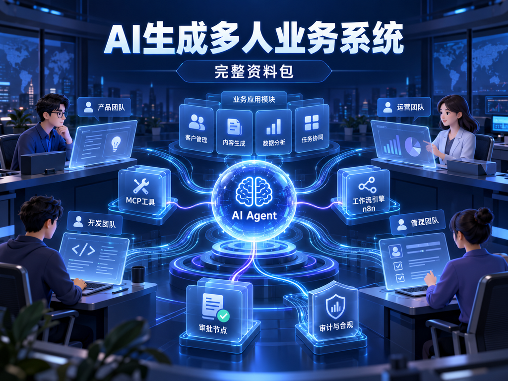 AI生成多人业务系统完整资料包