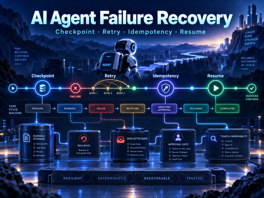 AI Agent Failure Recovery Checkpoint Retry 幂等断点续跑架构